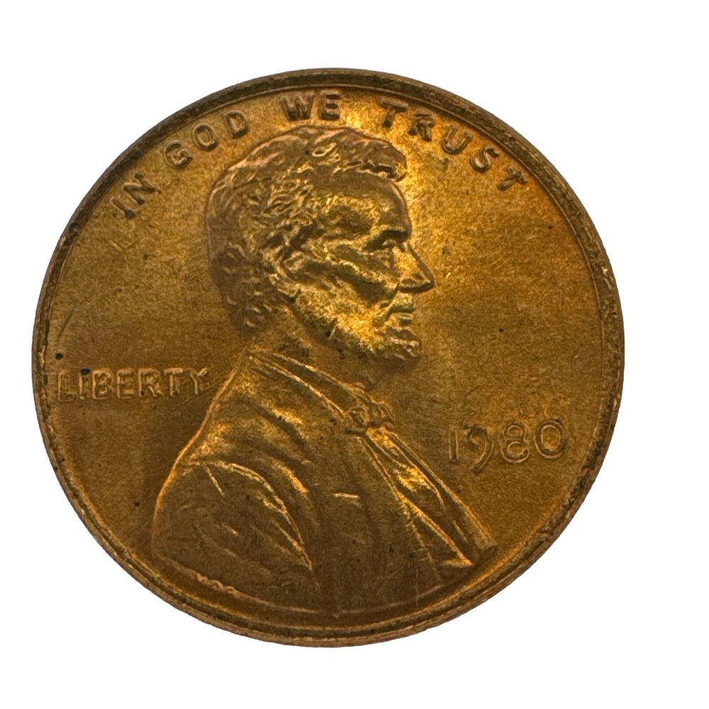 1980 P Lincoln Memorial Cent Penny - BU - Brilliant Uncirculated